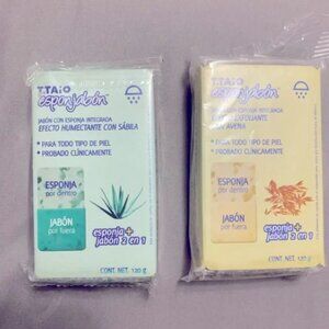 Sponge soap, Pack of 2 Aloe Vera and Oatmeal